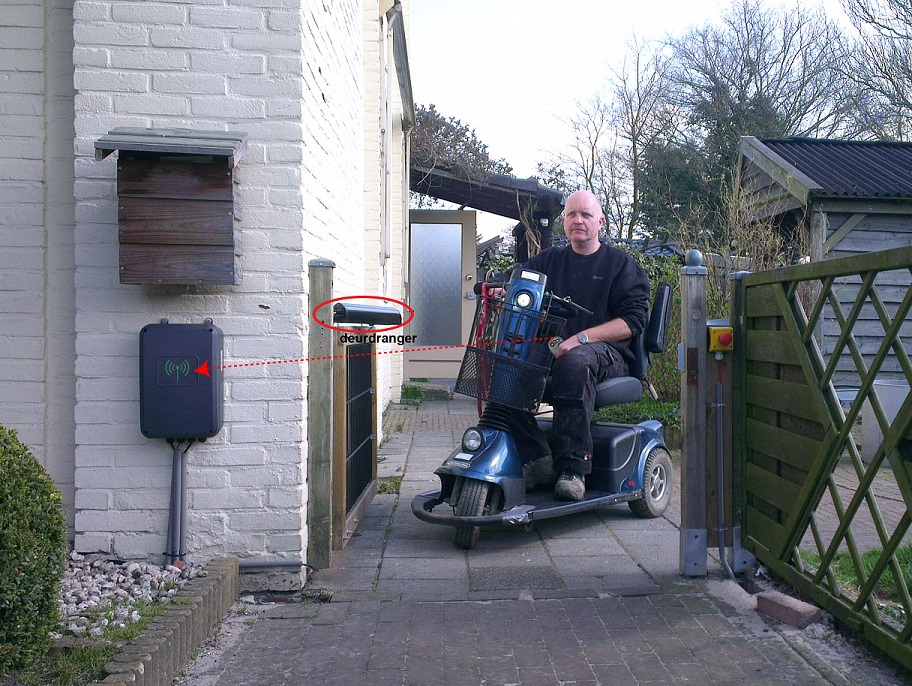 SuperJack deuropener geïnstalleerd in nauwe doorgang