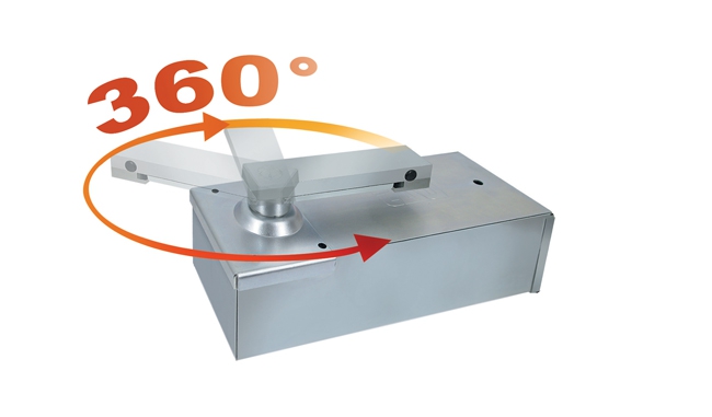 Aandrijving kan 360 graden draaien Aandrijving kan 360 graden draaien